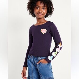 Old Navy Kids Long Sleeve Tee - Dark Purple Care Bears